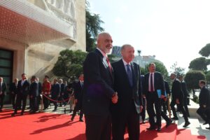 Edi Rama and Recep Tayyip Erdoğan