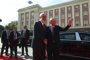 Edi Rama and Recep Tayyip Erdoğan