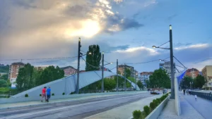 Ibar River bridge in Mitrovica