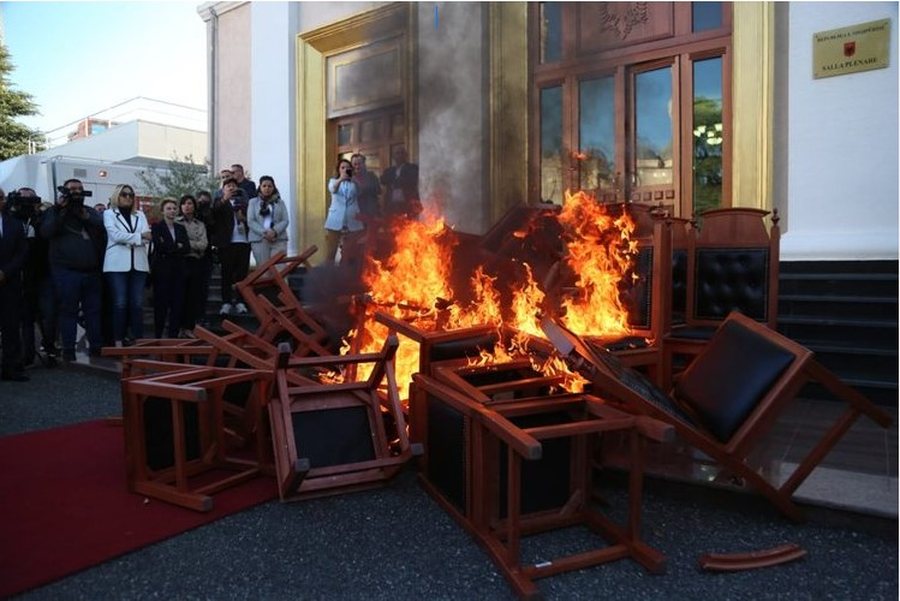 Tirana Police files charges against opposition MPs following violent parliamentary session