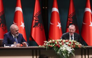 Edi Rama and Recep Tayyip Erdoğan