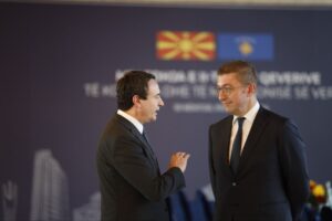 The Prime Minister of Kosovo, Albin Kurti and the Prime Minister of North Macedonia, Hristijan Mickoski