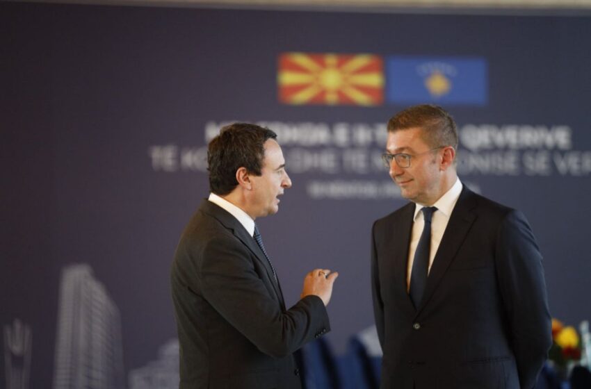 The Prime Minister of Kosovo, Albin Kurti and the Prime Minister of North Macedonia, Hristijan Mickoski