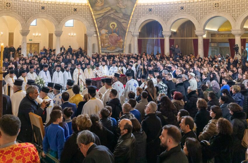 The body of Albania’s Orthodox Archbishop arrives in Tirana amid emotional scenes