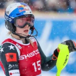 Lara Colturi, a naturalized Albanian World Cup alpine ski racer.