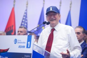 Sali Berisha, Chairman of the Democratic Party of Albania.