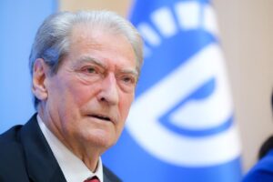 Sali Berisha, Chairman of the Democratic Party of Albania.
