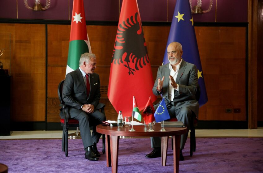 Edi Rama, Prime Minister of Albania and King Abdullah II bin Al Hussein of Jordan.