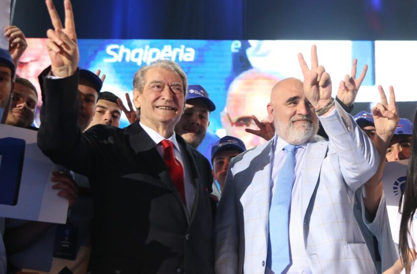 Sali Berisha, Chairman of the Democratic Party of Albania and Chris LaCivita, Democratic Party Campaign Manager.