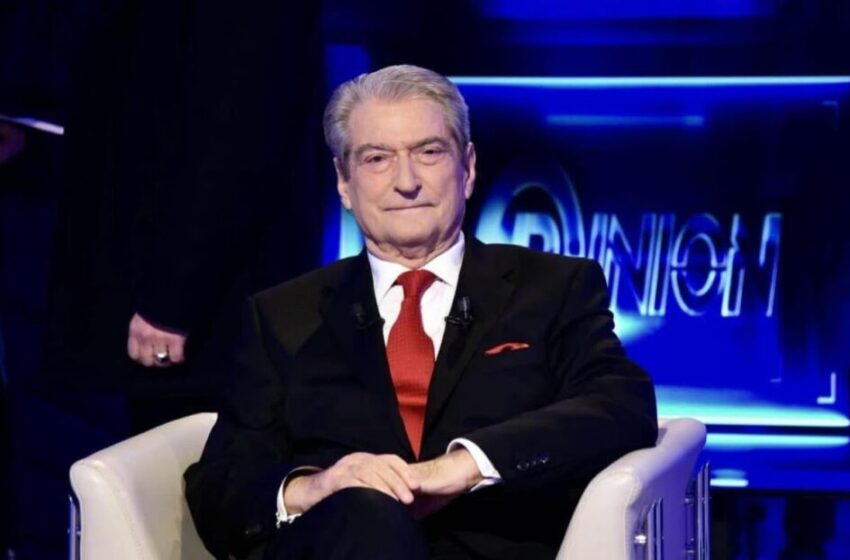 Sali Berisha, leader of the Democratic Party.